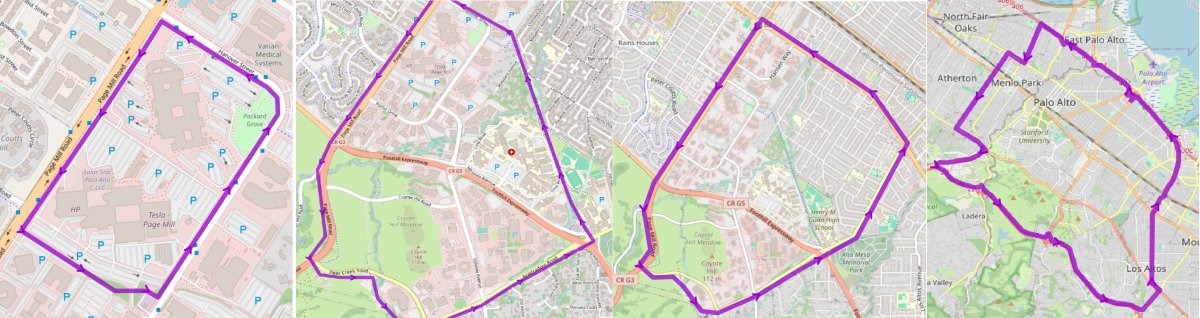 Starting small, then slowly getting larger at every stage around Palo Alto.